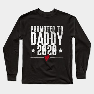 Mens Promoted to Daddy Est. 2020 - Dad to be Baby Announcement Long Sleeve T-Shirt